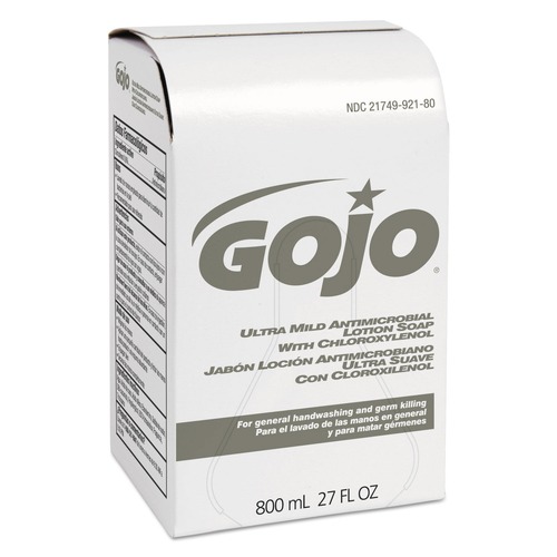 Hand Soaps | GOJO Industries 9212-12 800 milliliter Ultra Mild Lotion Soap Refill with Chloroxylenol - Coconut Scent image number 0