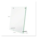 Office Jansan | Deflecto 799693 Letter Insert Superior Image Beveled Edge Sign Holder - Clear/Green-Tinted Edges image number 8
