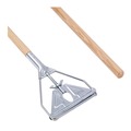 New Year New Savings! Save $25 off $150 | Boardwalk BWK605 62 in. Wood Handle Quick Change Metal Head Mop Handle for No. 20 and Up Heads image number 1