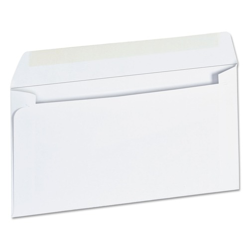 Office Jansan | Universal UNV35206 #6-3/4 Square Flap Open-Side Gummed Business Envelope - White (500/Box) image number 0