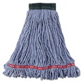 Mops | Rubbermaid Commercial FGA25206BL00 Web Foot Shrinkless Cotton/Synthetic Medium Wet Mop Head (6/Carton) image number 0