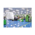 Office & Office Supplies | MasterVision RQR0521 48 in. x 70 in. Earth Silver Easy Clean Mobile Revolver Dry Erase Boards - White/Silver image number 2