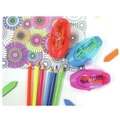 Pencils | Bostitch PS2-ASST 3.91 in. x 1.5 in. x 5.88 in. 2-Hole Twist-n-Sharp Pencil Sharpener - Randomly Assorted Colors (6/Pack) image number 1