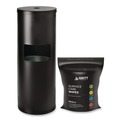 Paper & Dispensers | Gritt Commercial GRI509BLKRW 13.1 in. x 13.1 in. x 36 in. Dispenser and Wipes Starter Kit - Black (1-Kit) image number 0