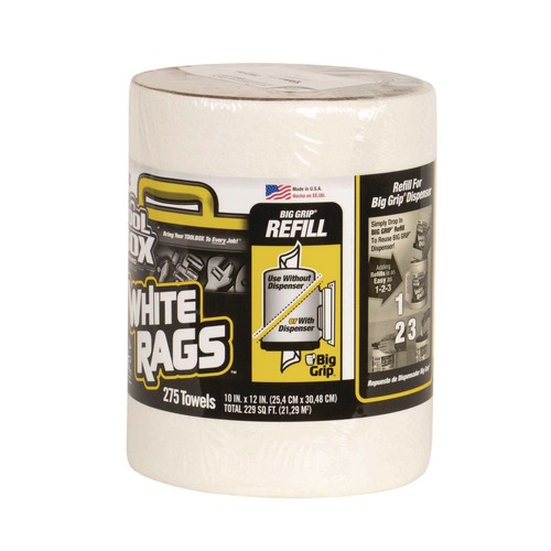 Sellars 1-Ply 10 x 12 Z300 Wipers Big Grip Refill - White (6/Carton)