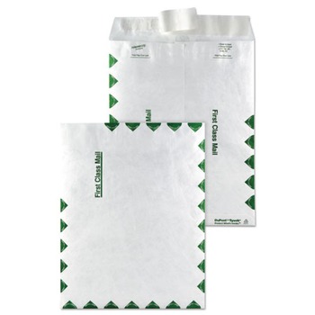 MAILING PACKING AND SHIPPING | Survivor QUAR1470 9 in. x 12 in. #10 1/2, Commercial Flap, Redi-Strip Closure, DuPont Tyvek Catalog Mailers - White (100/Box)