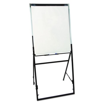 Quartet 351900 26 in. x 35 in. Futura Dry Erase Presentation Easel - White Surface, Black Steel Frame