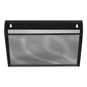 Universal UNV20026 Metal Mesh 1-Pocket Letter 14-1/8 in. x 3-3/8 in. x 8-1/8 in. Wall File - Black