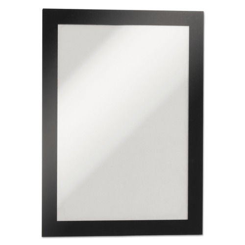Floor Signs | Durable 491301 DURAFRAME 5.5 x 8.5 Sign Holder - Black Frame (2/Pack) image number 0