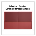 | Universal UNV56611 11 in. x 8.5 in. Embossed Leather Grain Paper 2-Pocket Portfolio - Red (25/Box) image number 2