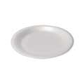 Food Service | Plastifar 12040 9 in. Diameter Poly Bag Plate Foam Dinnerware - White (500/Pack) image number 0