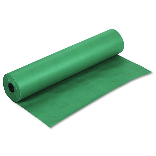 Arts & Crafts Supplies | Pacon P0063140 35 lbs. Wrapping Weight 36 in. x 1000 ft. Rainbow Duo-Finish Colored Kraft Paper - Emerald (1-Roll) image number 0