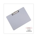 Office Jansan | Universal UNV40302 0.5 in. Clip Capacity 11 in. x 8.5 in. Landscape Orientation Plastic Brushed Aluminum Clipboard - Silver image number 5
