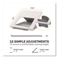 Office Jansan | Fellowes Mfg Co. 100098501 9.25 in. x 10.55 in. x 0.55 in. to 8 in. Supports Up to 8.8 lbs. Breyta Laptop Stand - White image number 3