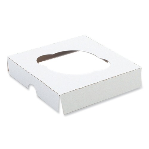 Office Jansan | SCT SCH 10001 4.38 in. x 4.38 in. x 0.88 in. 1-Cupcake Paper Holder Inserts - White/Brown (200/Bundle) image number 0