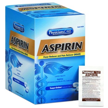 First Aid Only Aspirin Tablets (250/Box)