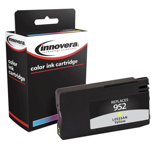 Save an extra 10% Off Reconditioned Products | Factory Reconditioned Innovera IVR952Y 700 Page-Yield Remanufactured Ink Replacement for 952 (L0S55AN) - Yellow image number 0
