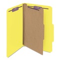 File Folders | Smead 18734 Four-Section Pressboard Top Tab Classification Folders - Yellow/Legal Size (10/Box) image number 5