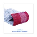 Customer Appreciation Sale - Save up to $60 off | Boardwalk BWK553 Rayon/Polyester Wide Floor Finish Mop Head - Large, White/Blue (12/Carton) image number 6