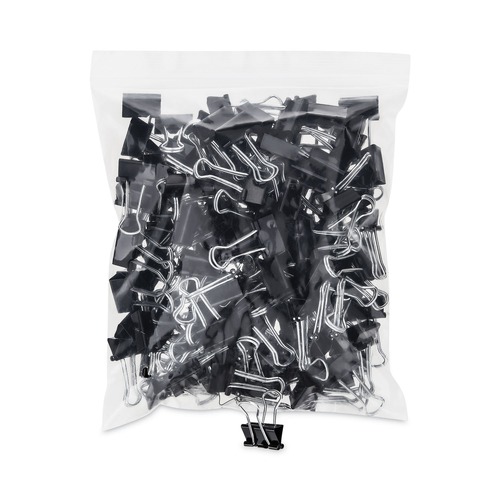 Customer Appreciation Sale - Save up to $60 off | Universal UNV10200VP Binder Clips in Zip-Seal Bag - Small, Black/Silver (144/Pack) image number 0