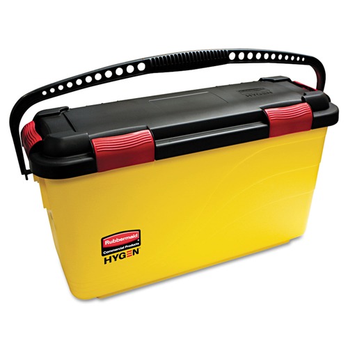 Mop Buckets | Rubbermaid Commercial HYGEN FGQ95088YEL HYGEN 6.8 Gallon Plastic Charging Bucket (Yellow) image number 0