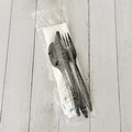 Cutlery | Boardwalk BWKCOMBO6KIT 6-Piece 5.86 in. Plastic Fork/Knife/Napkin/Pepper/Salt/Spoon Cutlery Kit - Black (250/Carton) image number 5