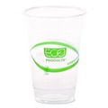 Food Trays, Containers, and Lids | Eco-Products EP-CC10-GS 10 oz GreenStripe PLA Plastic Cold Cups - Clear (1000/Carton) image number 1