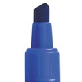 Washable Markers | Quartet 5001-3MA Broad Chisel Tip EnduraGlide Dry Erase Marker - Blue (1 Dozen) image number 4