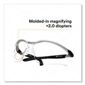Safety Glasses | 3M 11375-00000-20 BX Molded-In 2.0plus Diopter Strength Safety Glasses - Silver/Black Frame, Clear Lens image number 3