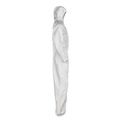 Bib Overalls | Ansell KCC49112 A20 Breathable Particle Protection Coveralls with Hood and Elastic Back - Medium, White (24/Carton) image number 2