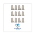 Mops | Boardwalk BWK424RCT 24 oz. Rayon Pro Loop Web/Tailband Wet Mop Head - White (12/Carton) image number 3