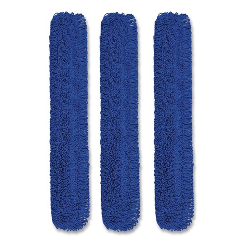 Mops | Gritt Commercial GRI182603PK 60 in. x 5 in. Microfiber Looped Dust Mop Pad Head - Blue (3/Pack) image number 0
