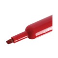 Office Jansan | Universal UNV07052 Broad Chisel Tip Permanent Marker - Red (1 Dozen) image number 3