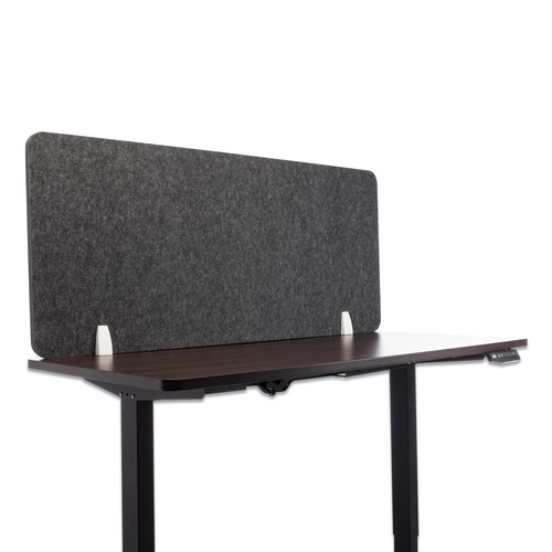 Office Jansan | GN1 LUDS55241A 54.5 in. x 1 in. x 23.5 in. Polyester Desk Screen Cubicle Panel and Office Partition Privacy Screen - Ash image number 0