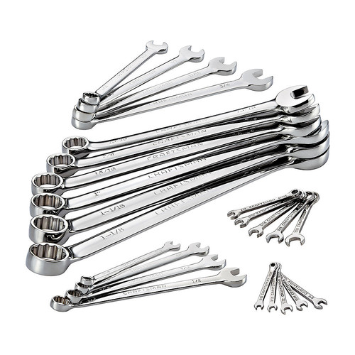 Craftsman Large Combination Wrench Set Full Polish 12 Point Box End Tool 5 Piece