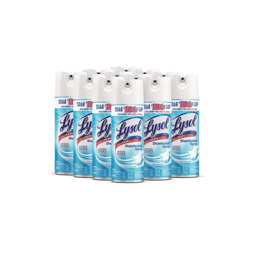 Cleaning & Janitorial Supplies | LYSOL Brand 19200-74186 12.5 oz. Aerosol Disinfectant Spray - Crisp Linen Scent (12/Carton) image number 0