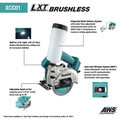 Masonry and Tile Saws | Makita XCC01Z 18V LXT AWS Capable Brushless Lithium-Ion 5 in. Cordless Wet/Dry Masonry Saw (Tool Only) image number 1