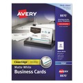 Office Jansan | Avery 08870 Clean Edge 2 in. x 3.5 in. True Print Business Cards - White (1000/Box) image number 0
