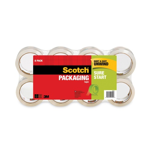 Percentage Off | Scotch 3450-8 1.88 in. x 54.6 Yards Sure Start 3 in. Core Packaging Tape - Clear (8/Pack) image number 0