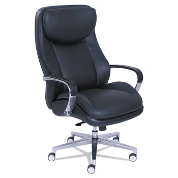 La-Z-Boy Commercial 2000 400 lbs. Capacity 20.5 - 23.5 in. Seat Height Big/Tall Executive Chair - Black/Silver