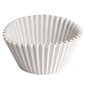 Hoffmaster 2.25 Diameter x 1.88 h Fluted Paper Bake Cups - White (500/Pack, 20 Packs/Carton)