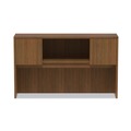  | Alera VA286015WA 58.88 in. x 15 in. x 35.38 in. Valencia Series 4-Compartment Hutch with Doors - Modern Walnut image number 2