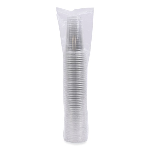 Cups and Lids | Boardwalk BWKPET24 24 oz. PET Plastic Cold Cups - Clear (600/Carton) image number 0
