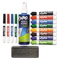 Office Jansan | EXPO 80054A Medium Assorted Tips Low-Odor Dry Erase Marker Eraser and Cleaner Kit - Assorted Colors (12/Set) image number 1