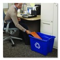 Trash & Waste Bins | Rubbermaid Commercial FG571473BLUE 14 Gallon Polyethylene Stacking Recycle Bin - Blue image number 5