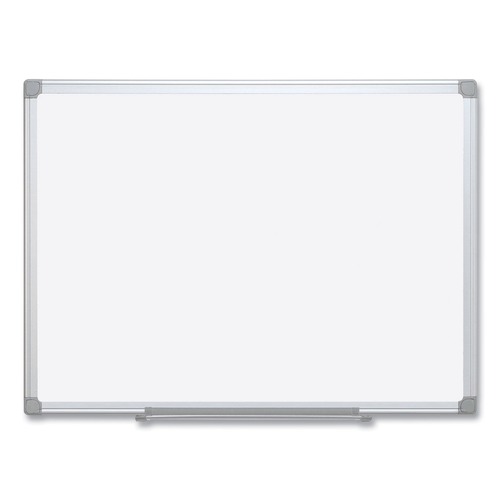 Office & Office Supplies | MasterVision MA2100790 96 in. x 48 in. Earth Silver Easy Clean Dry Erase Boards - White/Silver image number 0