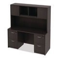  | Alera ALEVA286015ES Valencia Series 58.88 in. x 15 in. x 35.38 in. 4-Compartment Hutch with Doors - Espresso image number 4