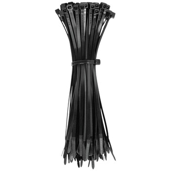 MATERIAL HANDLING | Klein Tools 450-200 100-Piece 7.75 in. 50 lbs. Tensile Strength Heavy Duty Nylon Cable Zip Tie Set - Black