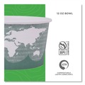 Food Trays, Containers, and Lids | Eco-Products EP-BSC12-WA 4.05 in. x 2.5 in. 12 oz. World Art Renewable and Compostable Paper Food Container - Green (500/Carton) image number 9