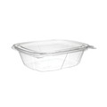  | Dart CH12DEF 4.9 in. x 2 in. x 5.5 in. 12 oz. ClearPac SafeSeal Tamper-Resistant/Evident Flat Lid Plastic Containers - Clear (100/Bag, 2 Bags/Carton) image number 1